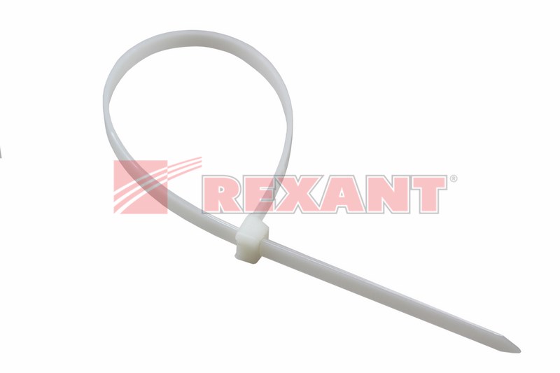 Стяжкa нейлоновая многоразовая 100x2,5мм, белая (100 шт/уп) REXANT