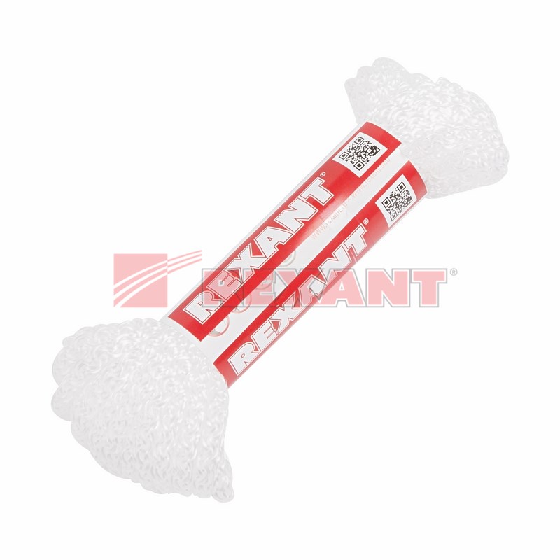 Шнур 5 мм 10 м белый REXANT